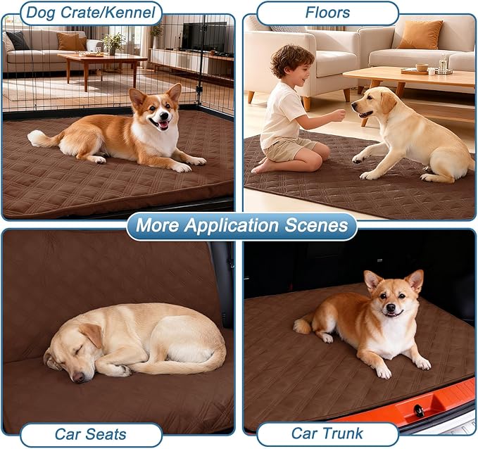 hyha Waterproof Dog Blanket, Reversible Pet Bed Blanket, Soft Sofa Couch Cover for Dogs Washable, Waterproof Pet Couch Covers for Sofa Puppy Cats Furniture Protector(40"x80", Brown/Chocolate)