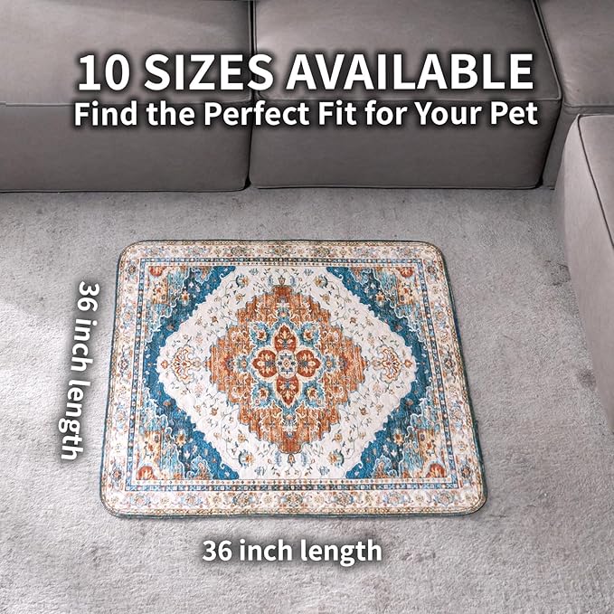 Dog Pee Pads Training Pads Upgrade Triple Thickness All-Purpose Super Absorbent & Leak-Proof, Quick Dry and Leak-Proof and Odor Control (Brick/Blue, 36" x36"x2PCS)