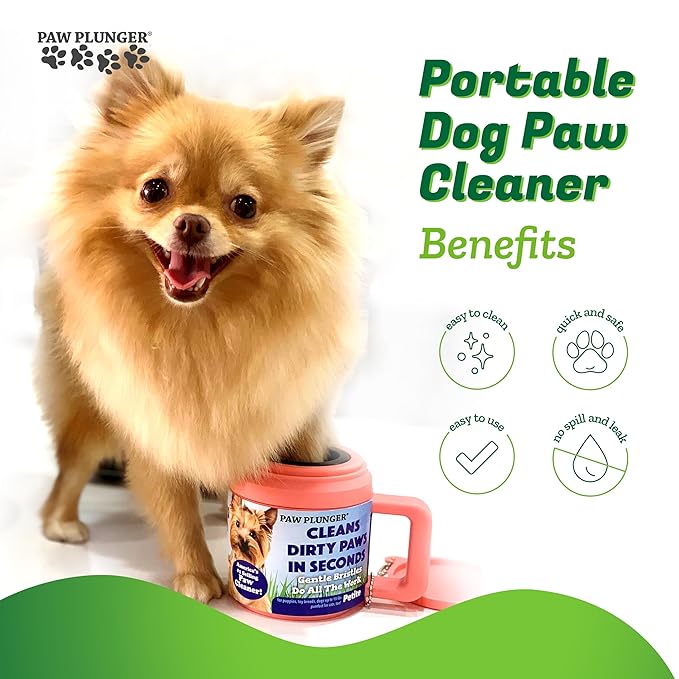 – Dog Paw Cleaner - Puppy Essentials - Portable Dirty Paw Washer - Ideal for Medium Dogs - Blue