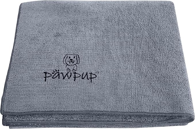 PAWPUP Dog Towels for Drying Dogs Super Absorbent Microfiber Pet Grooming Towel for Dogs, Cats and Other Pets (55 x 28 Inches, Grey)