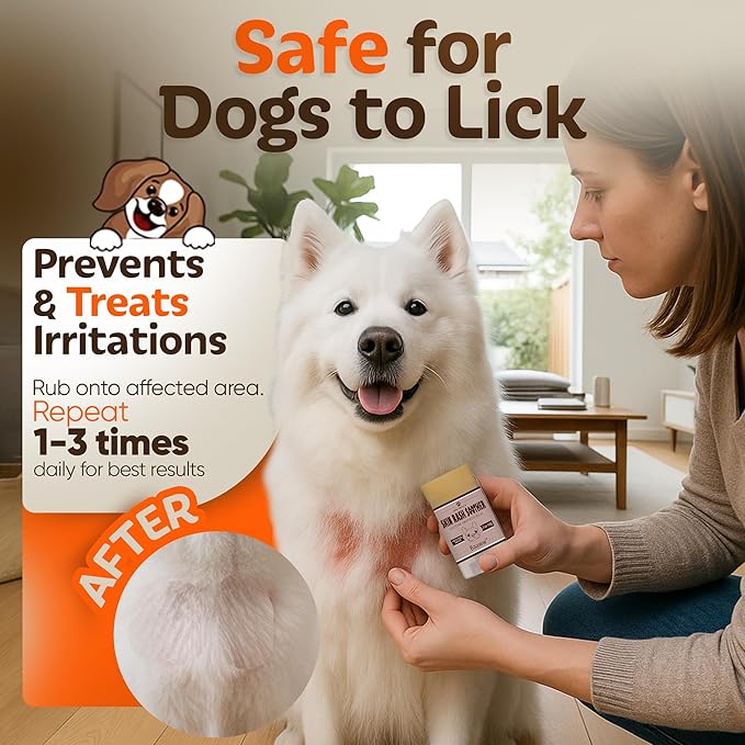 Dog Irritated Skin Relief - Hot Spot Soother Skin Treatment Moisturizer, Anti-Itch & Allergy Dog Lotion, All-Natural Rash Cream for Canines - Soothing Relief for Dry & Itchy Coat - Balm 2 oz