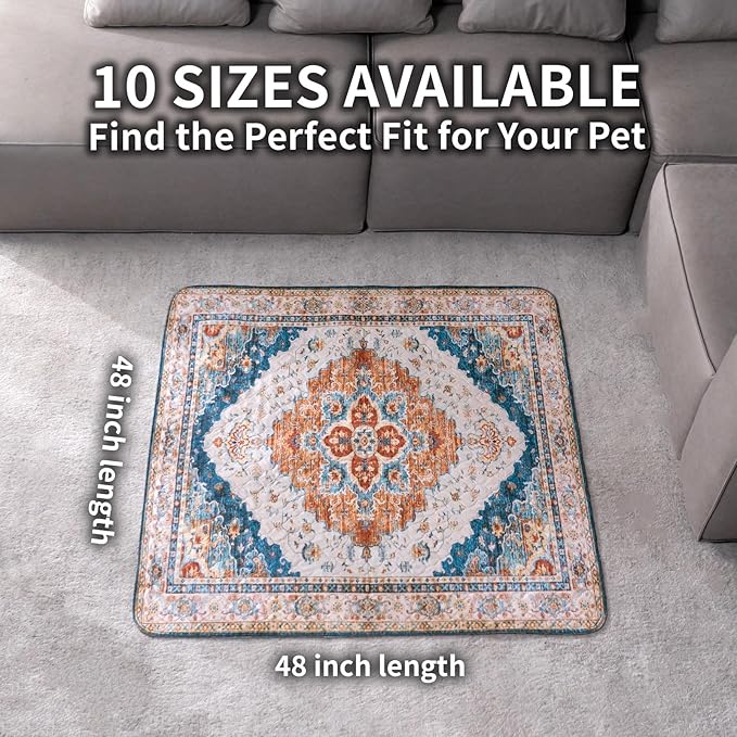 Dog Pee Pads Training Pads Upgrade Triple Thickness All-Purpose Super Absorbent & Leak-Proof, Quick Dry and Leak-Proof and Odor Control (Brick/Blue, 48" x48"x2PCS)