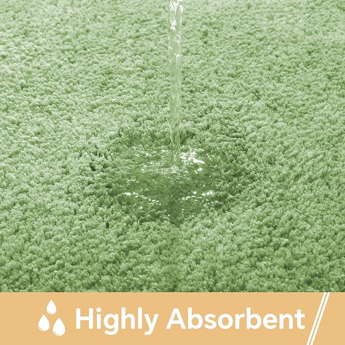 Hunter Green Bathroom Rugs Runner 24"x72" - Extra Long Plush Bath Mat, Non Slip Absorbent Microfiber Floor Rug, Washable and Fluffy - Ideal for Bathroom, Kitchen or Pet Mat Use