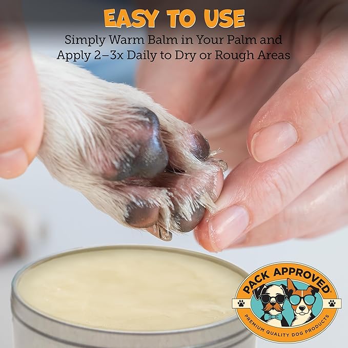 All-in-One Balm - Moisturizing Elbow, Nose & Paw Balm for Dogs - Dry Nose and Cracked Skin Relief - Lick-Safe and All-Natural with Coconut Oil, Avocado Oil, & Shea Butter for Dogs - 2oz