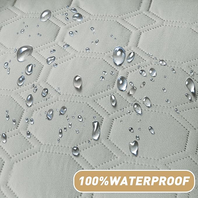 ZNSAYOTX Ultimate Cozy Blankets (30"x70") 100% Waterproof Sofa Mat Blanket for Dog Pets, Bed Couch Protector with Non-Slip Back Washable Durable, Pee Scratch Proof Easy to Clean (Light Grey)