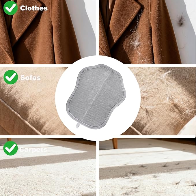 Pet Hair Removal Glove for Cats & Dogs, Reusable Paw Print Electrostatic Pet Hair Remover Tool, Gentle on Couch, Clothing, Carpet, Car Seat