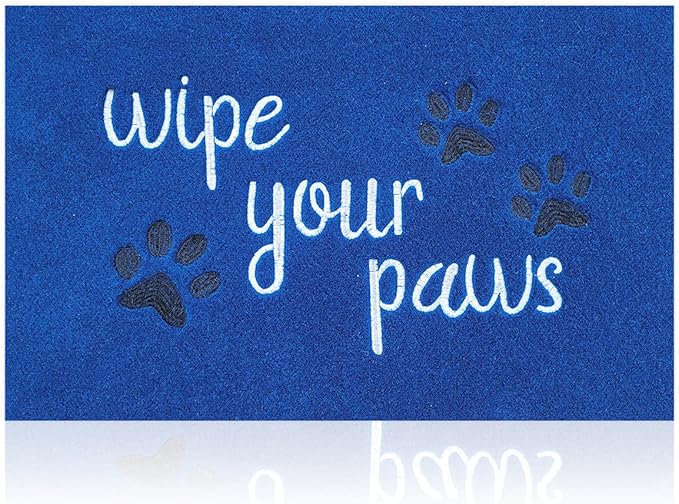 Large Welcome Mat for Front Door Wipe Your Paws Doormat Rubber Non Slip Backing Funny Doormat Indoor Outdoor Mats Funny Text Doormat for Entryway Front Door Porch 24X36