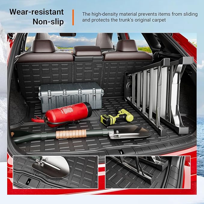 powoq Cargo Mat Compatible with 2023-2026 Lexus RX350 RX350H RX500H Trunk Mat Cargo Liner Back Seat Protector TPE Replacement for 2023-2026 Lexus Accessories (Trunk Mat+Backrest Mats)