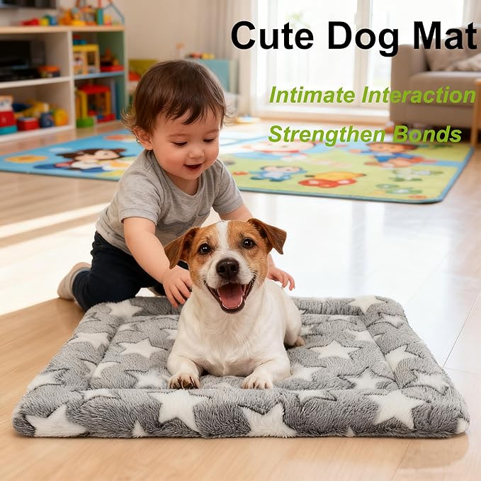 Dog Bed Mat - Reversible Dog Crate Bed Mats, Soft & Breathable Kennel Pad, Durable Crate Bed for Small Medium Large Dogs & Cats