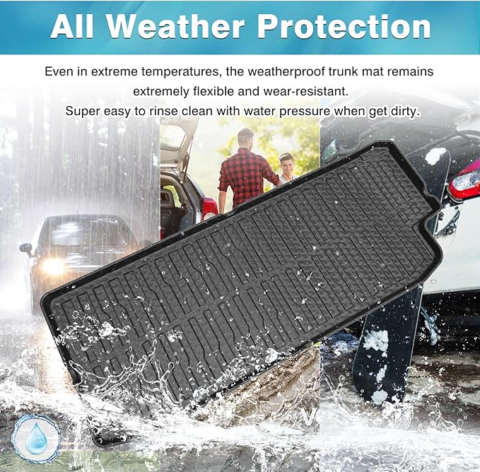Mixsuper Cargo Liner for Subaru Ascent 2019-2026, Behind The 3rd Row Seats, Trunk Mat for Ascent Accessories Cargo Mat Rear Trunk Liner Black