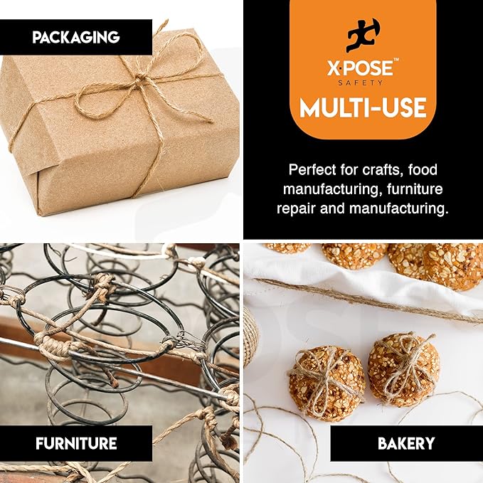 Sisal Twine - Thin Natural Fiber Rope on Spool - Rope for Cat Scratching Post, Cat Tree Replacement Parts, Pet Toy - Decorative Cordage, Pole Wrap (1, 2 Ply 150ft)