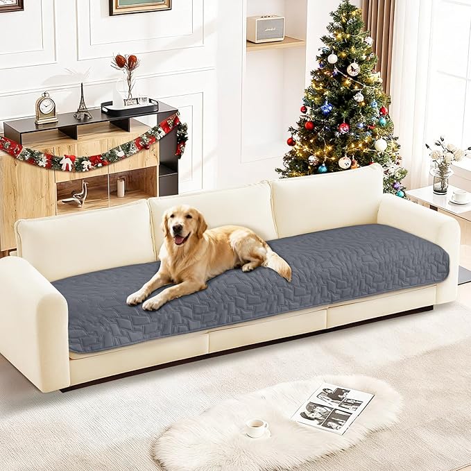 Waterproof Couch Covers for Pets, Waterproof Dog Bed Cover, Anti-Slip Soft Dog Blankets, Couch Cover for Dogs Washable, Pet Blanket for Puppy Large Dogs Cat (30x70 Inch, Dark Grey)