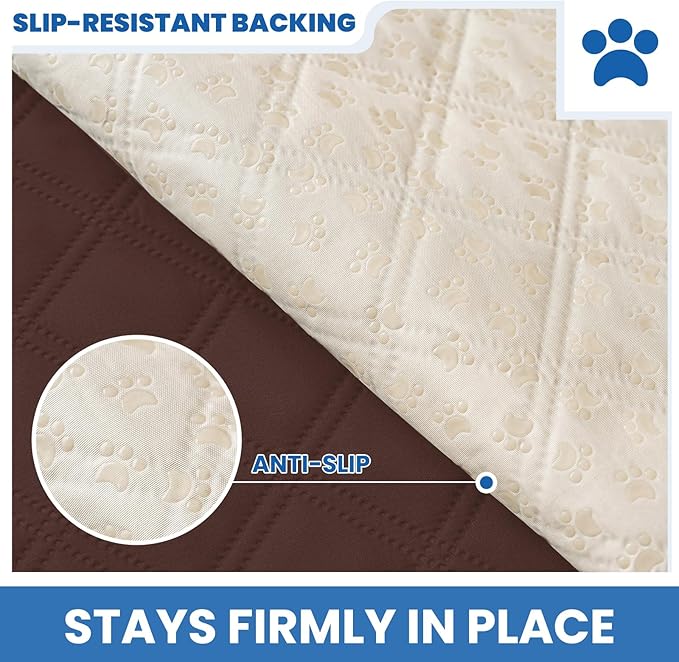 CYCMACO Waterproof Couch Covers for Pets, Waterproof Dog Bed Cover, Anti-Slip Soft Dog Blankets, Couch Cover for Dogs Washable, Pet Blanket for Puppy Large Dogs Cat (82x82 Inch, Coffee)