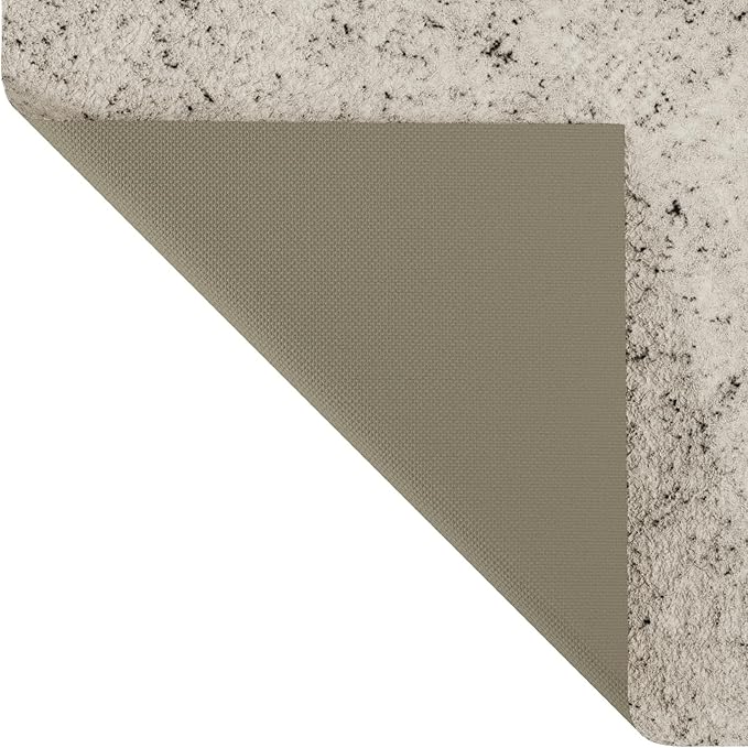 Ottomanson 5' x 7'8" Non-Slip Rug Pad Gripper 1/12 Inch Ultra Thin Dual Surface Felt + Rubber Gripper - Safe for All Floors, Cream