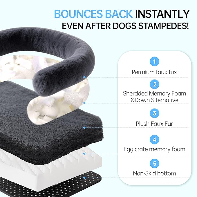 Foldable Human Dog Bed for Adult, Orthopedic Memory Foam Large Pet Sofa, Washable Dog Couch with Removable Waterproof Cover, Sofa Bed for Adults Pets and Families, 74.8''x43.3''x11.81''