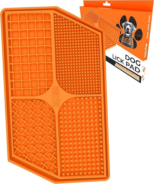 Mighty Paw Interactive Dog Lick Pad | Anxiety Relief, Dishwasher Safe, 4 Textures. Great for Dental Health. Dog Enrichment Toys for Medium Dogs, Lick Mat for Dogs Large Breed