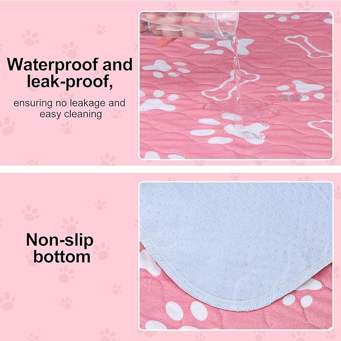 BEAUTYZOO 6 Pack Washable Pee Pads for Dogs, Reusable Puppy Pads for Potty Training, Waterproof Super Absorbent Whelping Pads Mats Non Slip Against Urine for Small Medium Dogs Cats, 16" x 24"
