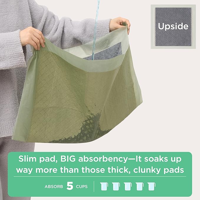 Bedsure Pee Pads for Dogs, 22" x 22" Puppy Pads 100 Count, Super Absorbent & Leak Proof, Small Dog Training Pads Quick Dry Disposable Pets Potty Pads Odor-Control Activated Carbon & ECO Green Material