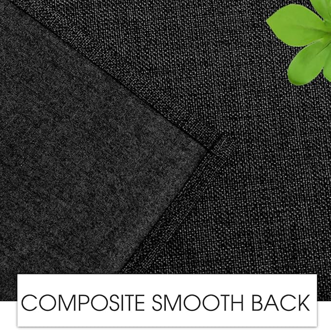 Joywell Linen Armrest Covers for Living Room Anti-Slip Sofa Arm Protector for Dogs, Cats, Pets Armchair Slipcover for Recliner with 4 Pockets for TV Remote Control, Phone, Set of 2, Black