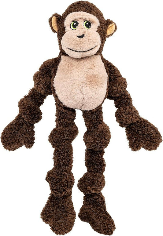 KONG Floppy Knots - Durable No‑Stuffing Squeaky Rope & Plush Dog Toy - for Teething, Playing - Monkey - for Large/X-Large Dogs