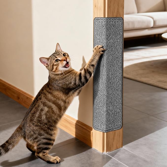 Door Protector from Cat Scratching 19.6" x 7.8" Cat Wall Corner Scratcher, Anti Scratch Door Frame Furniture Protector for Indoor Cats
