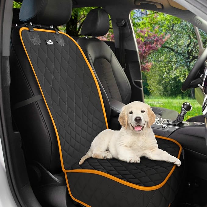 Front Seat Dog Cover for Car, Truck & SUV - Waterproof, Non-Slip Pet Car Seat Cover for Dogs - Durable, Easy to Install & Clean, Front Passenger Seat Protector for Pets & Vehicles