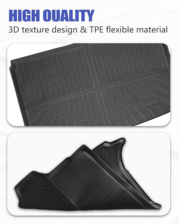 Cargo Liners for Ford Expedition Max/Lincoln Navigator L Accessories 2018-2024 with Hook&Loop Rear Trunk Mat Rear Seat Back Cover Protector Backrest Mat All Weather Anti-Slip Split Dog Liner