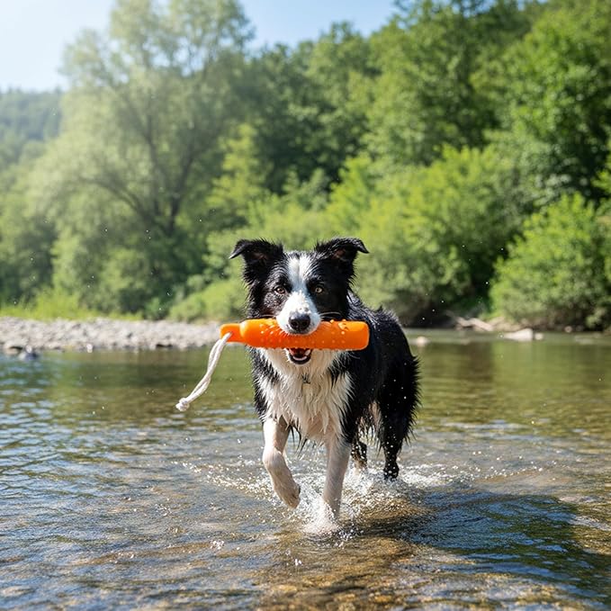 Dog Float Toy - Interactive Training Bumper & Fetching Retrieving Dog Water Toys Dummy Outdoor - Lightweight for Float on the Water Pool Fetch Rope Dog Toys for Small, Medium, Large Dogs