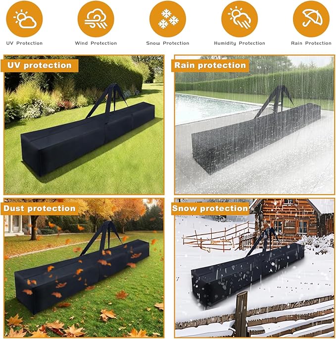 Heavy Duty Patio Umbrella Storage Bag Waterproof, 67”X8”X8” Portable Outdoor Umbrella Carrying Bag with Durable Zippers for Poolside Deck Table Cantilever Umbrella, Black