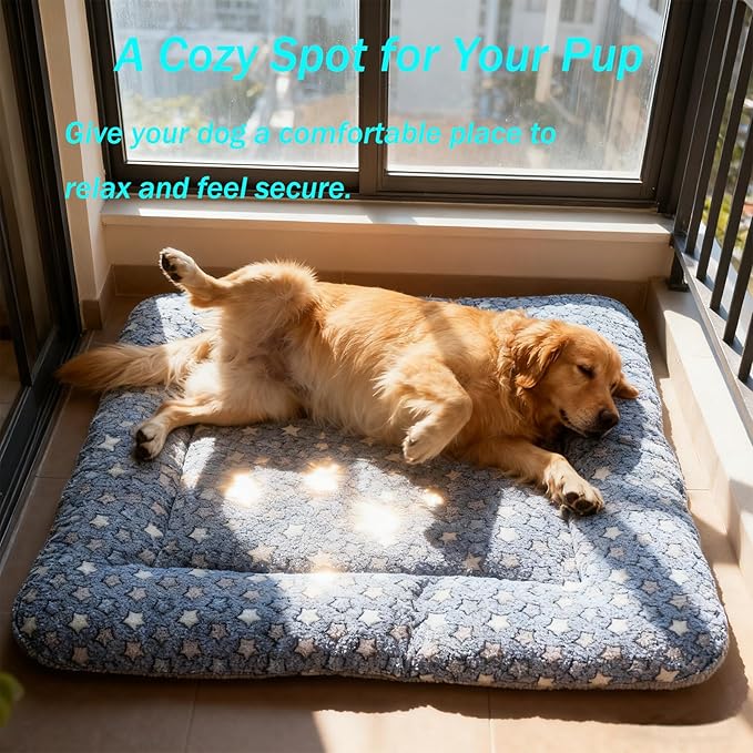 Dog Bed Mat - Crate Pad - Soft Dog Kennel - Multi-Purpose Crate Bed for Dogs & Cats