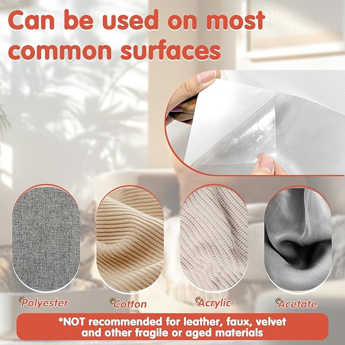 12 PCS Large Cat Scratch Furniture Protector, Transparent Couch Protector from Cat Claws, Single-Sided Self Adhesive Anti Pet Deterrent Sofa Cover, 14IN