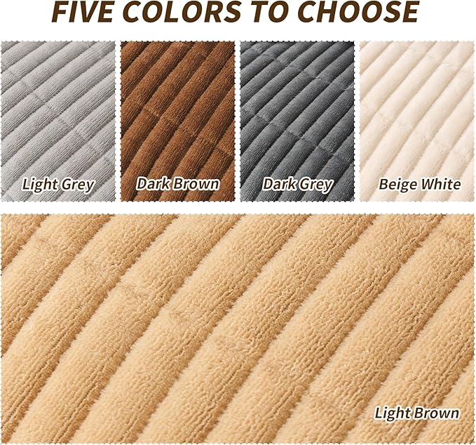 PJLZJFBY Couch Covers for Dogs, Velvet Dog Couch Cover, Pet Couchs Covers for Loveseat, Couchs Protector for Dogs, Sofa Cover for Pets Washable(1PC, Light Brown, 27.5"×59", 2 Seater)
