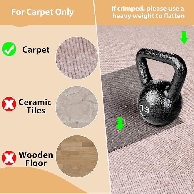 Carpet Protector for Pets Cat Carpet Protector for Doorway, Anti Scratch Under Door Cat Scratch Protector Mat, Easy to Cut Plastic Stopper (Grey, 3.6FT-1pack)
