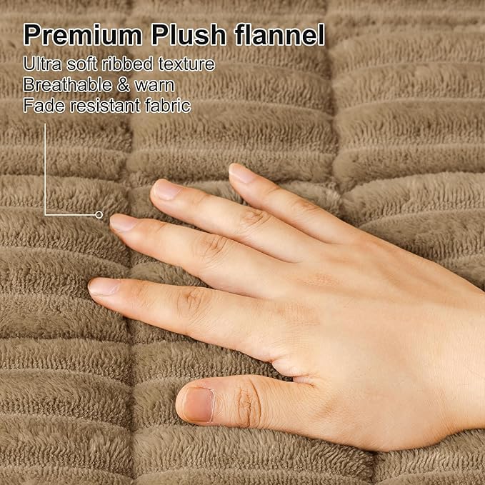 Smiry Couch Cover for Dogs, Non Slip Washable Sofa Protector for Pets, Soft Furniture Cover for Pet, Stylish Sofa Covers, Cozy Protect Against Fur, Dirt & Everyday Messes (Mocha Brown, 43" x 82.7")