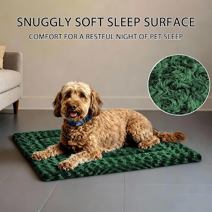 Dog Bed Mat - Dog Crate Pad - Reversible Dog Mat for Pet Comfort - Soft Bed Pads with Dual-Sided Design for All Seasons - Durable, Machine Washable Mat for Crates, Travel, and Home