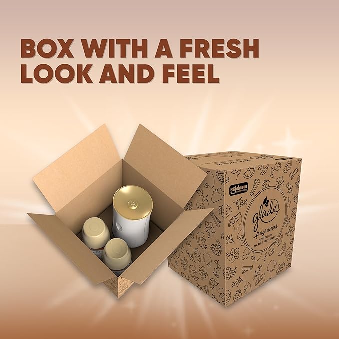 Glade Automatic Spray Refill and Holder Kit, Air Freshener for Home and Bathroom, Cashmere Woods, 6.2 Oz, 2 Count