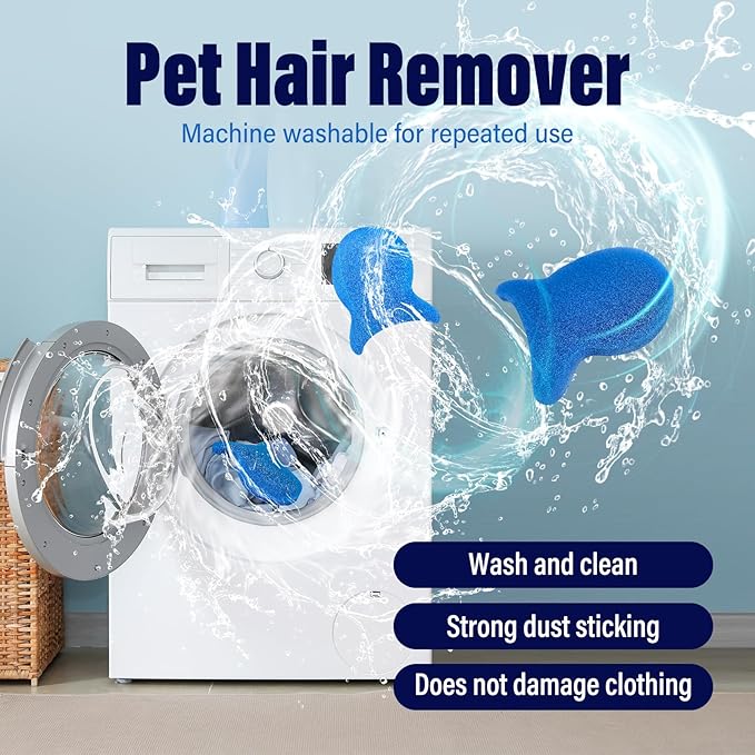 Pet Hair Remover for Laundry, Reusable Dog & Cat Hair Remover Tool, Effectively Removes Pet Hair, Lint and Dander from Bedding and Clothing, Suitable for Washing Machines, Dryers 8PCS