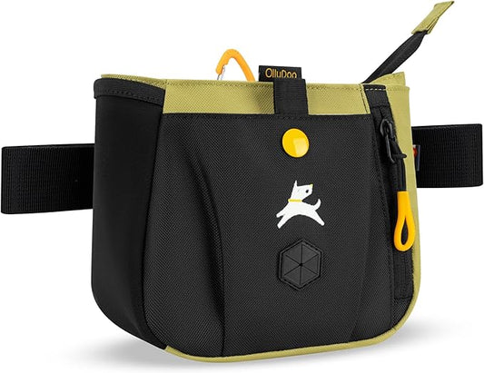 OllyDog Backcountry Day Bag | Hands-Free Dog Training Treat Pouch | Fanny/Hip Pack with Zipper Closure & Built-in Poop Bag Dispenser | Removable Waist Clip (Alchemy)