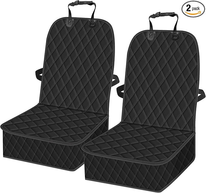 Femuar 2 Packs Car Front Seat Cover for Dogs, Waterproof Pet Car Seat Protector, Nonslip Scratch-Proof Dog Seat Cover for Cars, Trucks & SUVs