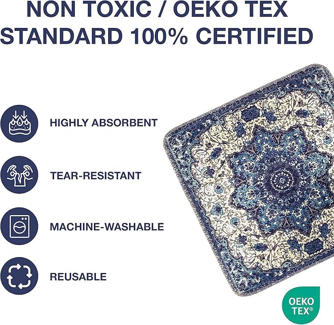 PUPIBOO Washable Pee Pads for Dogs & Cats - Super Absorbent Reusable Puppy Training Pads - 100% Waterproof, Leak-Proof, Non-Slip Pet Pads for Housebreaking, Whelping & Indoor Floor Protection