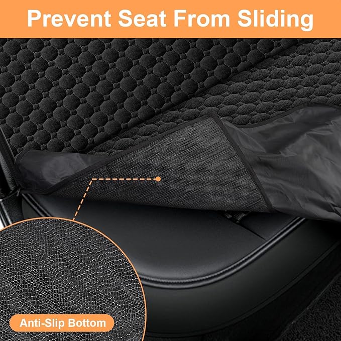 Mancro Dog Car Seat Cover for Back Seat, 600D Heavy Duty Waterproof & Scratch-Resistant Dog Hammock for Car,X-Large,Black