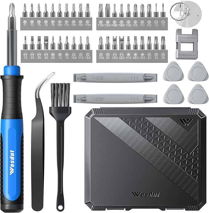 52in1 Small Precision Screwdriver Set with torx, Mini Screw Driver Set, Magnetic Repair Tool Kit for Phone, Computer, Laptop, PS4 PS5, Xbox, Switch, Eyeglasses, Watch, Electronic, Gifts for Men