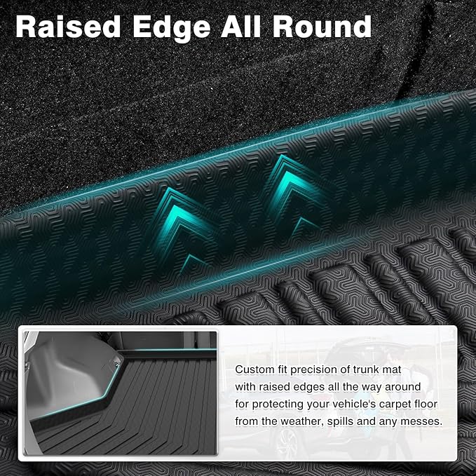 Mixsuper Custom Fit Cargo Liner for 2012-2017 Toyota Prius V, All Weather Rear Cargo Mat Trunk Liners Tray Black