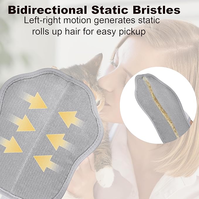 Pet Hair Removal Glove for Cats & Dogs, Reusable Paw Print Electrostatic Pet Hair Remover Tool, Gentle on Couch, Clothing, Carpet, Car Seat