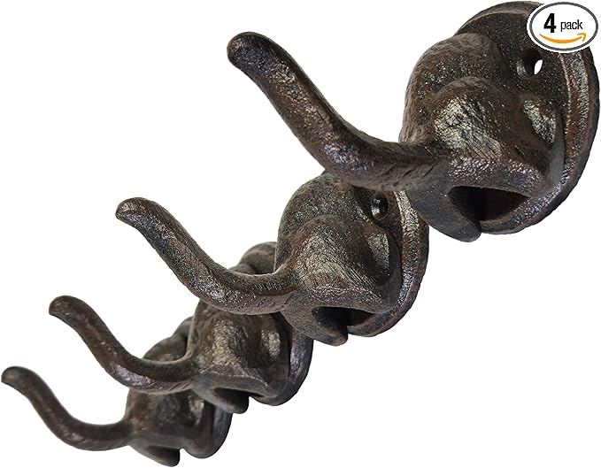 Lulu Decor Decorative Pet Tail Key Holder – Wall Mounted Key Hanger with 4 Hooks for Entryway & Home