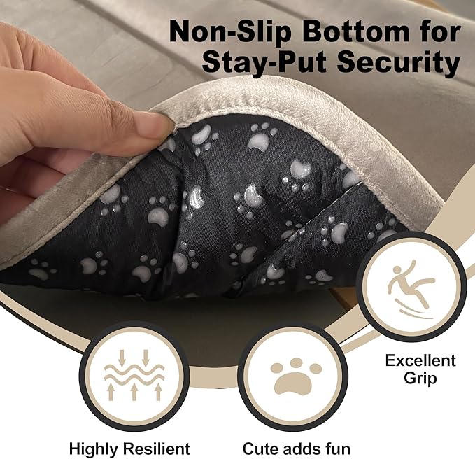 Dog Crate Pad, Ultra Soft & Anti-Slip Kennel Mat, Secure Fit for Metal Crates & Dog Cages, Washable Cozy Bed for Small Medium Large Dogs (Light Brown, L(34"*20"*1.5"))