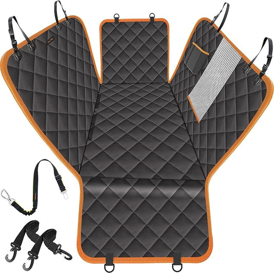 iBuddy Dog Car Seat Cover for Back Seat Waterproof Dog Car Hammock Protects Your Vehicle from Scratches, Hair, and Dirt Easy to Install & Clean Oxford Machine Washable Universal Fit Pet Seat Cover