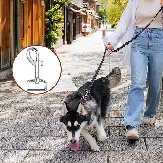 YUXIANLB 30 Pcs Heavy Duty Swivel Snap Hooks for Dog Leash, 3 Inch Flag Clasp Single Ended Clip Hooks, Multipurpose Bolt Snap for Keychain, Camera Strap, Pet Leash & Collar