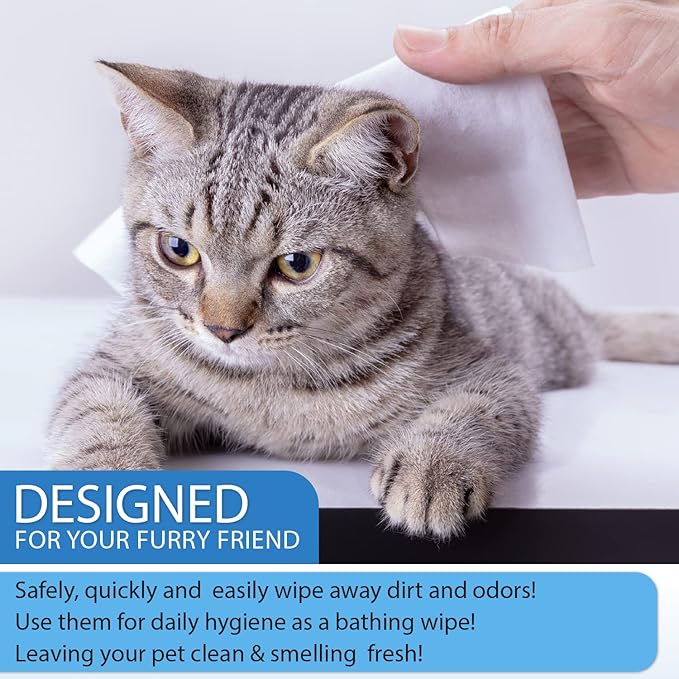 Tetesol Dog Wipes for Dogs Cats, 600 Count All Purpose Cleaning Pet Wipes, Dog Ear Wipes, Quick Easy Grooming for Bums, Body, Paws, Eyes, for A Easy & Speedy Freshen-Up, 6 Travel Pack of 600 Wipes