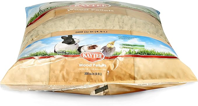 Kaytee Wood Pellets Small Animal | 100% Natural | Dust-Free | Non-Stick | 4.9 L, Pack of 6